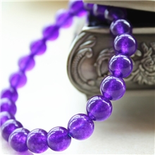 【奥斯汀】促销批发5A级天然紫玉髓手链实图拍摄全网最低价
