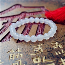 【奥斯汀】促销批发5A级天然白玛瑙手链尺寸全天然水晶爆款上市