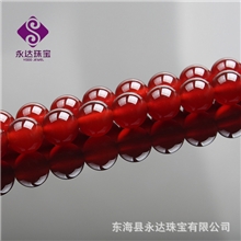 正品AAA级厂家直销天然水晶红玛瑙半成品手链串珠散珠子批发