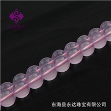 DIY饰品配件天然冰种粉水晶半成品手链串珠散珠子批发厂家直销