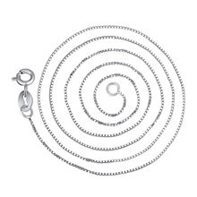 配链批发镀925纯银电镀白金女士配链白铜盒子项链