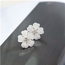 0376韩国小饰品批发韩版漂亮晶莹五瓣花耳钉耳环耳饰耳环女