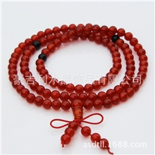 批发供应天然6MM红玛瑙108念珠水晶手链水晶饰品