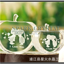 水晶苹果/平安祝福/平安夜/生日礼物创意纪念品圣诞礼物