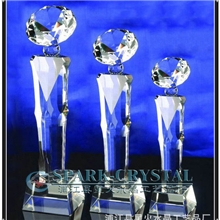 九凹水晶柱奖杯网球赛事水晶奖杯活动周年庆典商务摆件纪念品