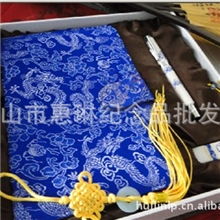 现货供应出售青花瓷丝绸笔记本套装高档商务办公礼品