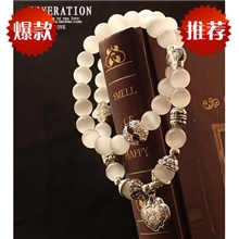 2013新款纯手工制作猫眼石冰肌玉骨天然石天然水晶手链手饰批发