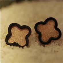 韩国韩版18k金钛钢玫瑰金四叶草耳环耳饰耳钉女饰品配饰