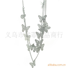 FN10139蝴蝶毛衣链义乌批发冬天地摊热卖货源小商品配饰项链