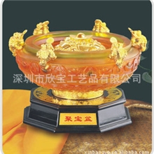 琉璃精品=聚宝盆=琉璃聚宝盆，八面通才，盆满钵满，镇宅聚财
