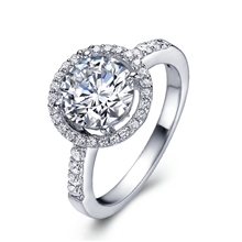 艾她专柜DRT20301欧美风格大钻石纯银戒指925纯银饰品批发