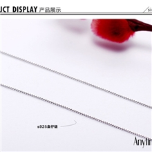 盒仔链16寸40厘米纯银盒子链925纯银纯银项链锁骨项链