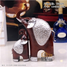 0329母子象树脂工艺礼品送礼佳品厂家直销小额混批家居摆设