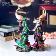 【鱼饰工艺】【特价】0333高档彩色凤凰树脂工艺品家居装饰品