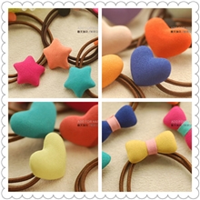 【伙拼】春天瑞朵韩国厂家批发布艺纽扣头绳饰品儿童发圈混批包邮