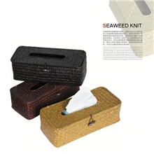 zakka饰品纸巾盒草编纸巾盒手工编织纸巾盒外贸家居日用品
