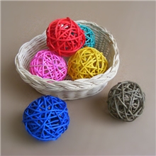 编织品批发彩色藤球圣诞藤球编织藤球手工艺品编织