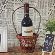 日式藤编织红酒篮咨客提篮酒店纸巾篮