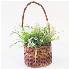 藤花篮挂吊花篮咨客提篮藤提篮园艺篮编织篮藤编织工艺品