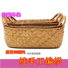 非藤编柳编草编收纳篮收纳筐水果杂物草编外贸工艺地区特色工艺品