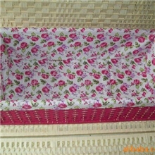 订做草纸绳编无盖带里衬布木方盒收纳盒产品外包装