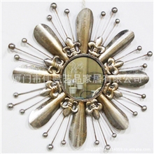 罗盘式壁挂镜子铁艺工艺品厂家直销装饰镜子