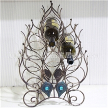 厂家直销金属工艺干红干白酒架铁艺工艺品铁艺酒架