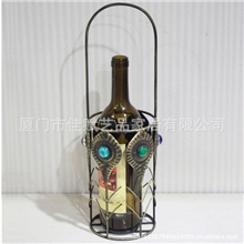厂家直销孔雀宝石葡萄酒架铁艺工艺品酒架