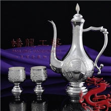 蟠龙厂家直供金属工艺品定制银器金属酒杯成吉思汗银酒具