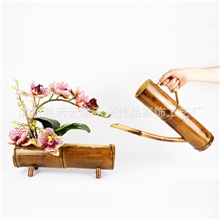 竹制餐桌工艺花蓝，手工艺品花瓶，手工艺家居装饰品