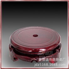 花瓶托盘木座批发实木底座家居摆件工艺品底盘可旋转8-32cm