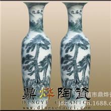 景德镇陶瓷落地大花瓶迎客松客厅酒店大厅摆设玄关门厅装饰品