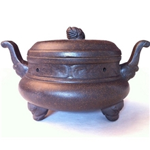 宜兴紫砂古典香炉高仿古董铜香炉精品礼盒礼品装支持混批