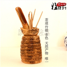 雅仕轩茶具茶道竹根本色本色天然竹茶道六君子茶针夹子特价