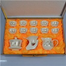 14头德化陶瓷茶具套装广告促销功夫茶具高白玉瓷可logo定制