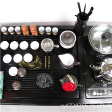 热销实木茶盘紫砂茶具套装电磁炉3合1茶盘礼品茶具支持混批