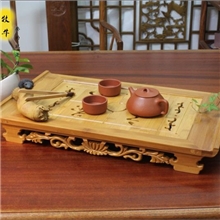 茶盘天然竹子茶盘52*30*7竹制茶托储水式竹茶盘茶海