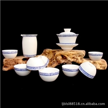 供应茶具套装花好月圆亚光景德瓷器功夫茶具茶杯陶瓷茶具套装