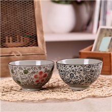 出口日本.釉下彩陶瓷日式米饭碗餐碗原单餐具4.5寸碗标准饭碗