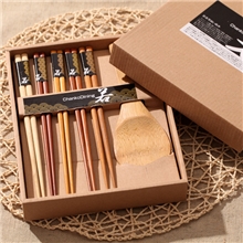 5人用原木筷子组合礼盒套装结婚庆回礼物日式餐具性价比高