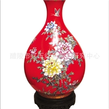 红瓷陶瓷厂陶瓷器高级花瓶厂家玉壶春荣华富贵