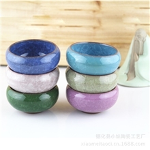 功夫茶具茶道配件陶瓷品茗杯紫砂杯子冰裂六彩茶杯有小瑕疵