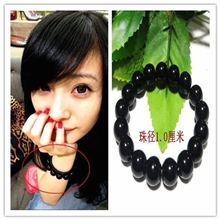 厂家供应杨幂同款黑曜石佛珠手链2元店饰品