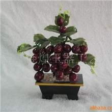 厂家供应玉器工艺品微型葡萄盆景高档家居摆件