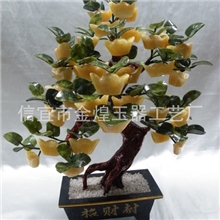 供应石雕盆景花开富贵富贵树(摇钱树)招财树
