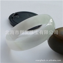 玉器翡翠手镯批发冰糯种玉镯中复玉手环a货证书ZFF51-53mm