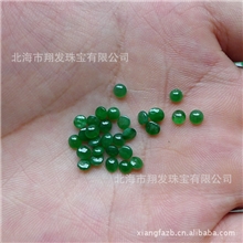 翔发珠宝/翡翠批发/玉器戒面/阳绿戒面2-3mm/镶嵌戒指/手链/项链