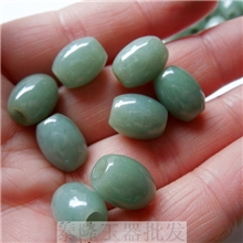 DIY配件A货翡翠油青种12*8MM米珠路路通珠转运珠散珠
