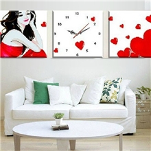 客厅挂画红韵（三联画）精准100%十字绣批发印花十字绣批发