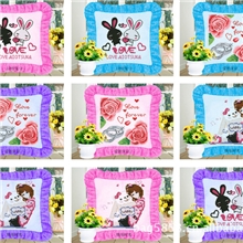 品牌蒙娜丽莎精准印花抱枕十字绣厂家批发随机发货颜色图案搭配